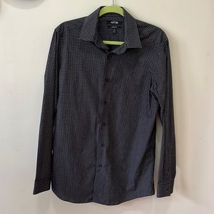 Apt 9 - Black and white checkered shirt - size mens 34/35 - 15 1/2